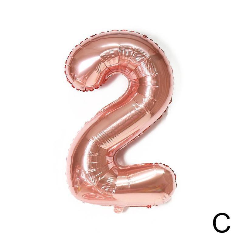 1Pc 40 Inch Ballen Cijfers Grote Aluminiumfolie Digitale Voor Kinderen Decoratie Verjaardag Ballon Ballen Groot Aantal Cijfers P q5V8: 2