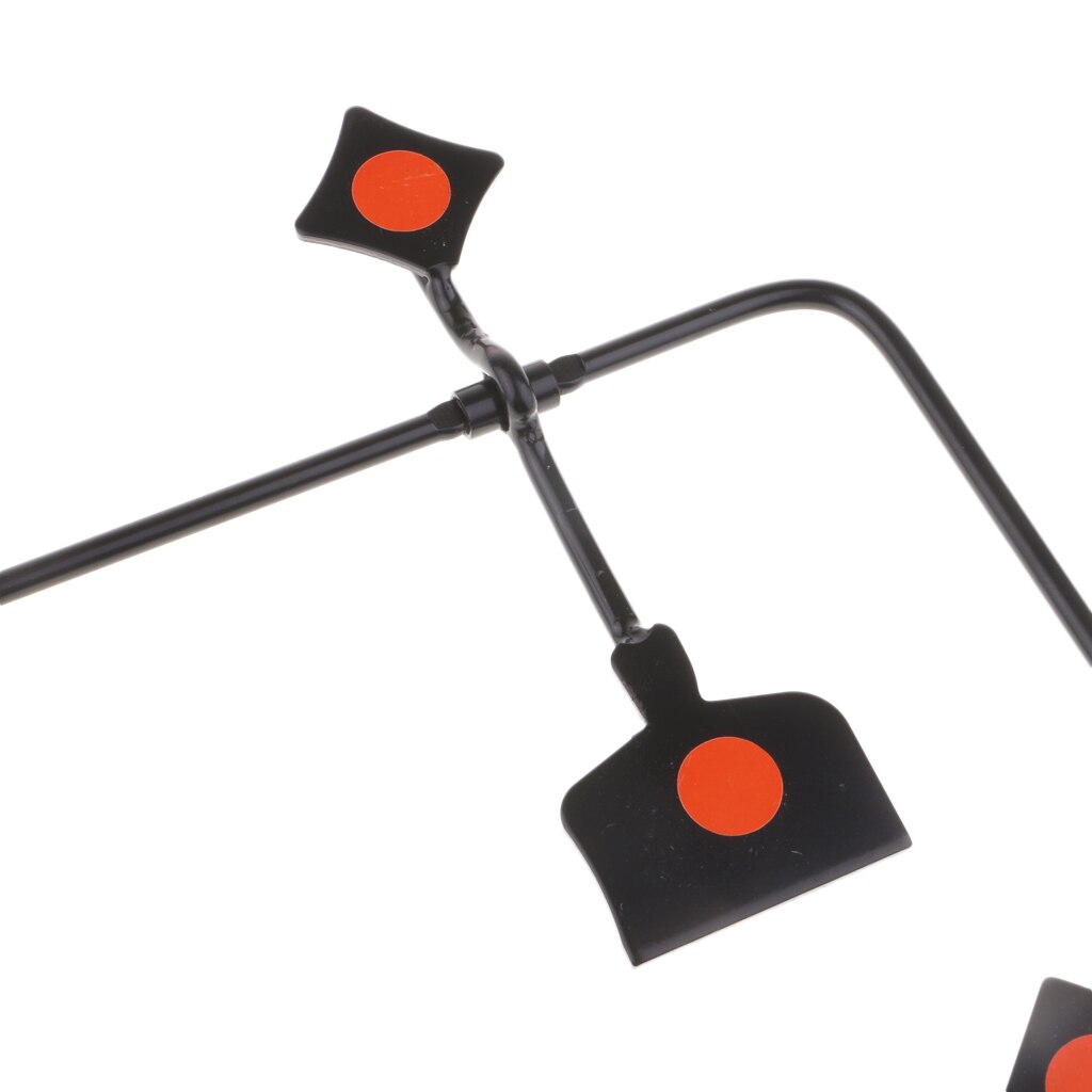 12-Plates Reset Shooting Target Spinner Target Metal Steel Auto Reset Target + 20 Paper Targets