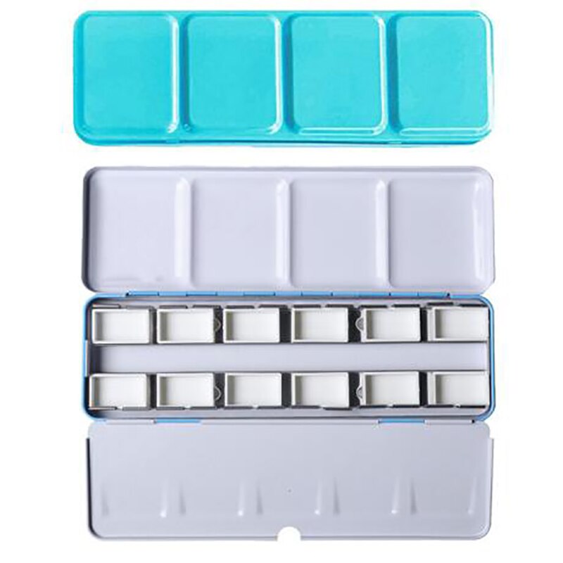 Aquarel Gouache Verf Blikken Doos Palet Schilderen Opslag Verf Lade Palet Verf Doos: pink 24tin 12fullpan