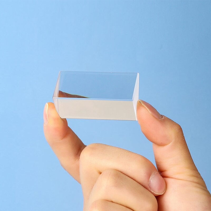 Triangular Prism Optical Glass Rainbow Photo Photography Props Seven-Color Light Triangle Kaleidoscope Polygonal Prism: 5cm(no holes)