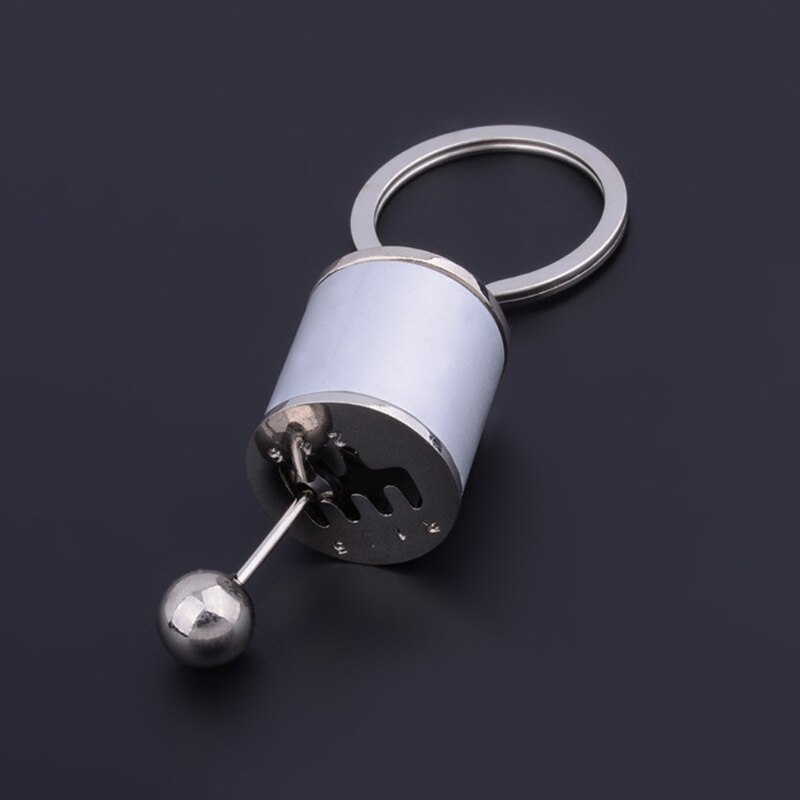 1pc- bils kort växelspaksknopp nyckelring nyckelring nyckelringar shift turbo mini drift nyckelhållare 3 färger: Vit