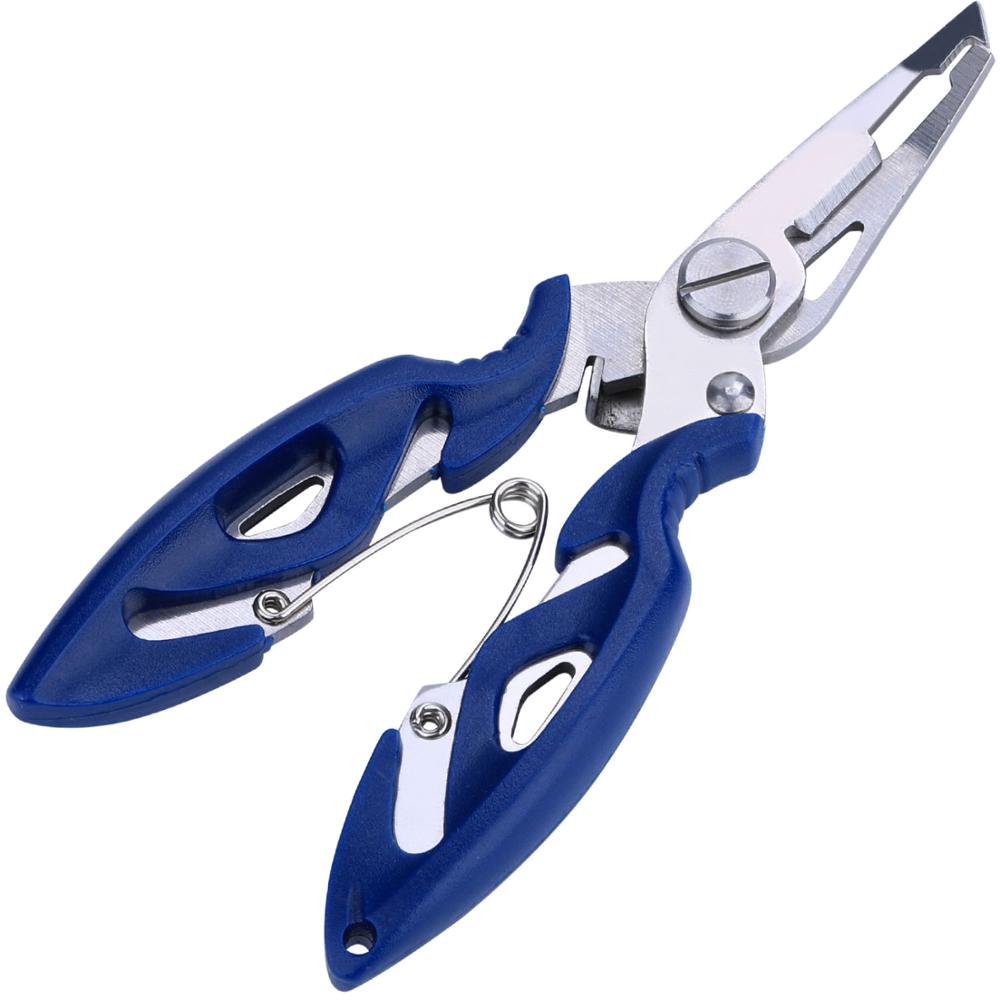 Sougayilang Stainless Steel Fishing Grip Set Control + Multifunction Outdoor Fishing Pliers Fish Tackle Fish Lip Gripper Set: Blue
