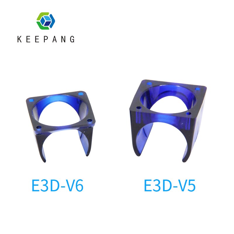 Keepang v6 v5 3d impressora extrusora suporte módulo e3d plástico azul ventilador duto suporte para ventilador de refrigeração 30x30x10mm