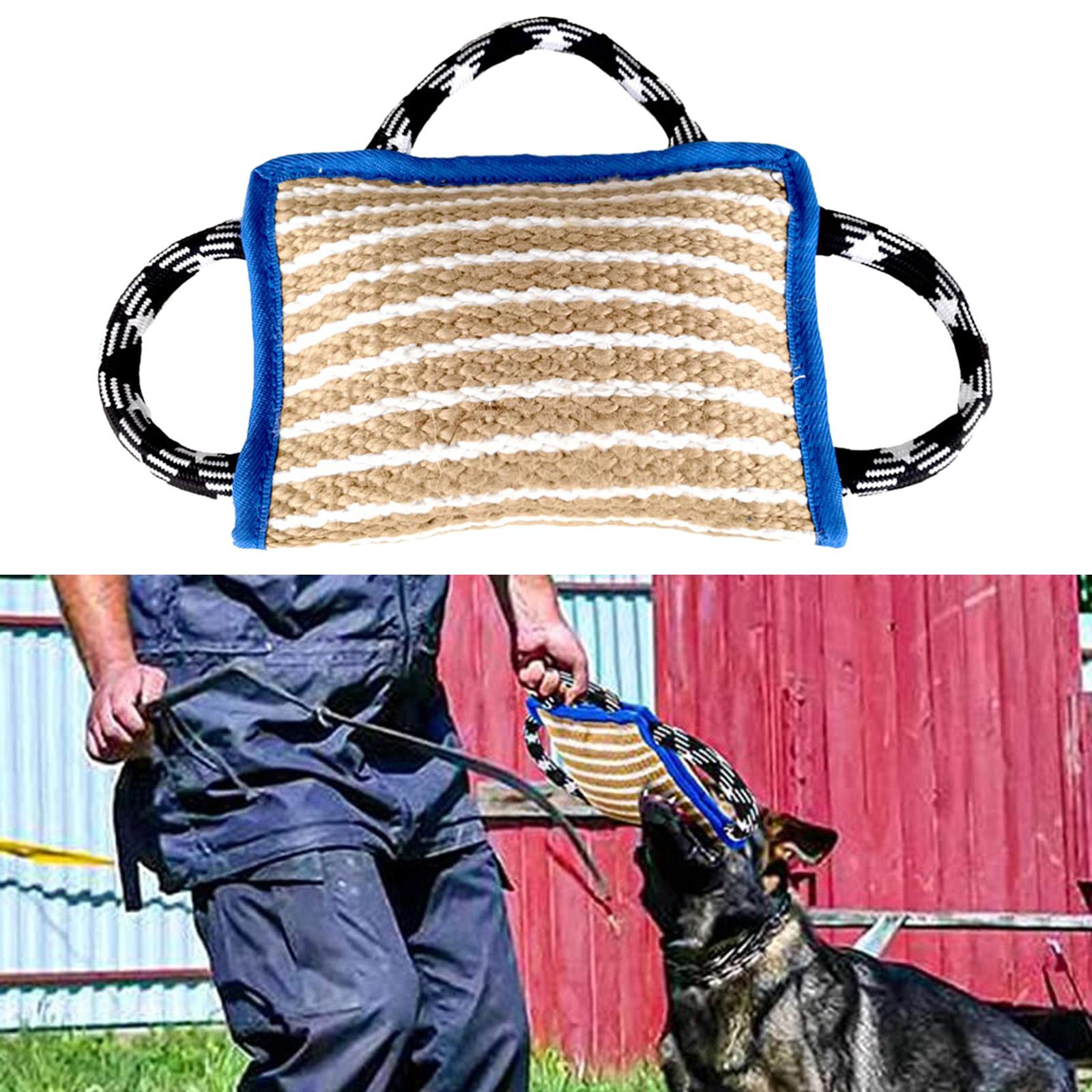 Capgoost 2 stuks bijtworst voor honden, jute bijtworst met 2 handgrepen, touwtrekken, trekspelletjes hond, robuust jute hondenspeelgoed, hondensport, training, speelgoed, puppytraining, spel