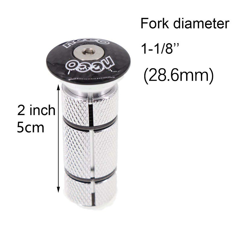 Neco Bike Headset Stem Top Cap Compression plug Nut Compressor Expansion Fork Steerer Carbon Fiber Cover Long Large Size: 28.6 Carbon large
