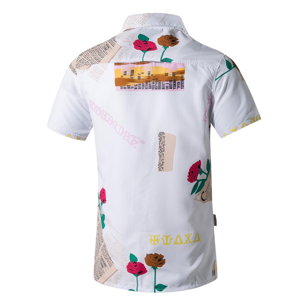 Mænd hawaiiske skjorter strandtøj udskrivning sommerskjorter til mænd toppe tøj hurtig tør fancy toppe kortærmet tee shirt