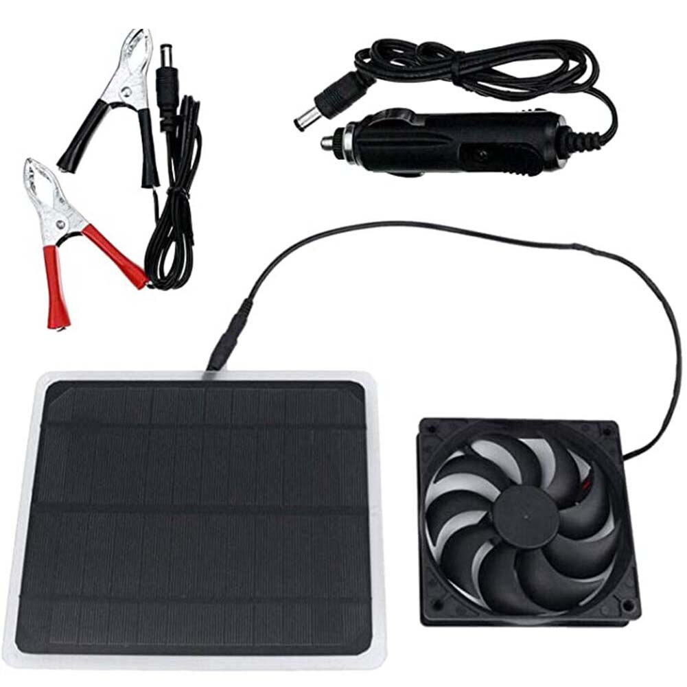 10w soldrevet usb-vifte mini-ventilator til drivhus kjæledyr / hund kyllinghus sollagringsbatteriladningsmodul
