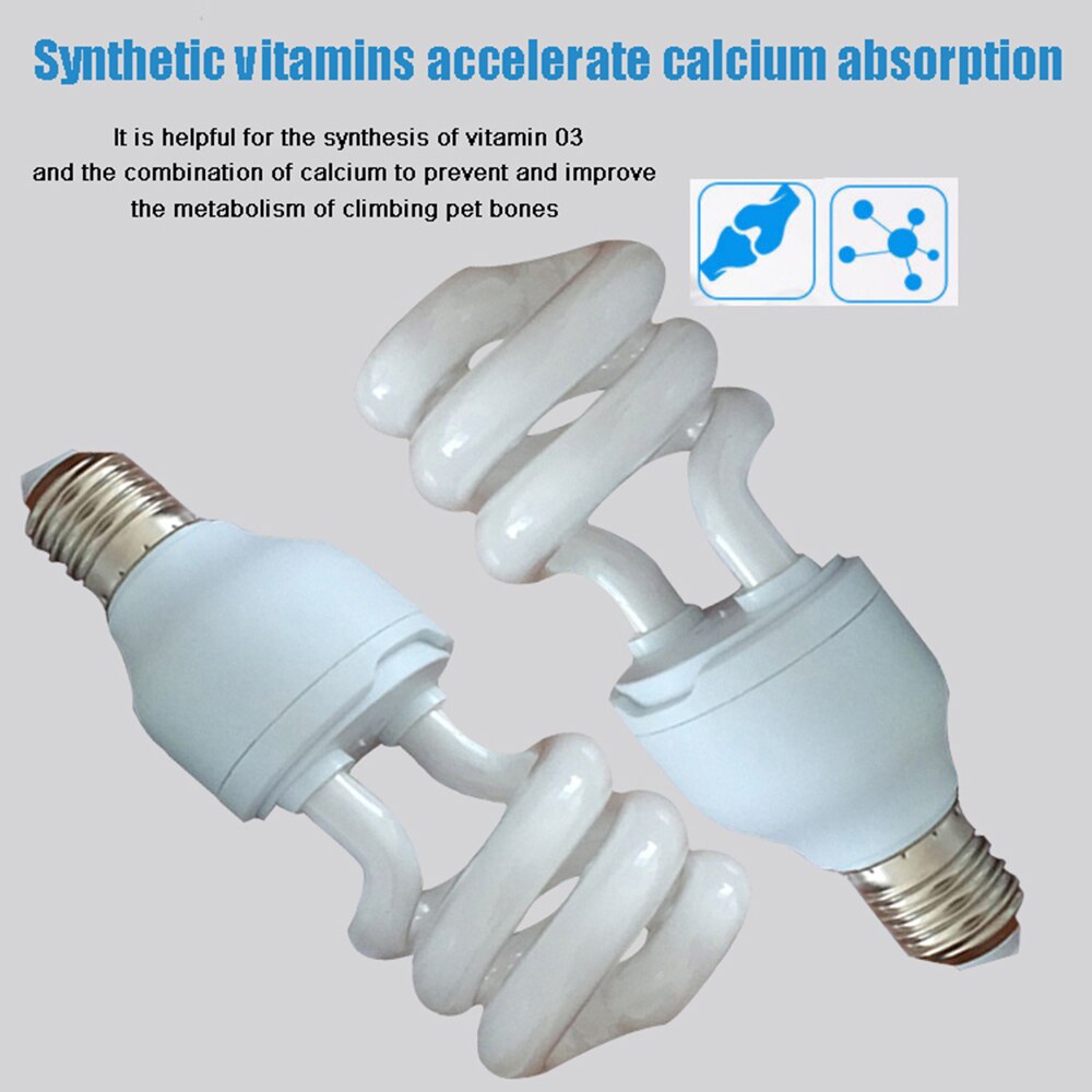 Reptil UVB 5,0 10,0 Lampe Birne Für Schildkröte Eidechse Schlange Lguanas Wärme Kalzium Lampe Birne Energiesparende Licht Reptil 13w 26w