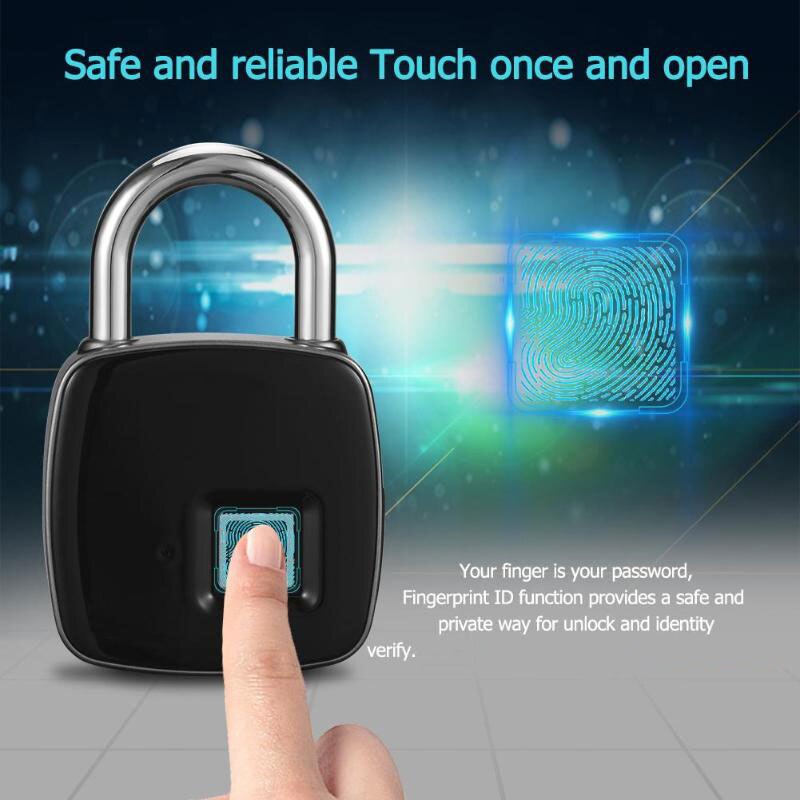 Smart Lifestyle Anytek P3 Standalone Biometric Fingerprint Lock Access Control Waterproof Keyless Anti-Theft Padlock