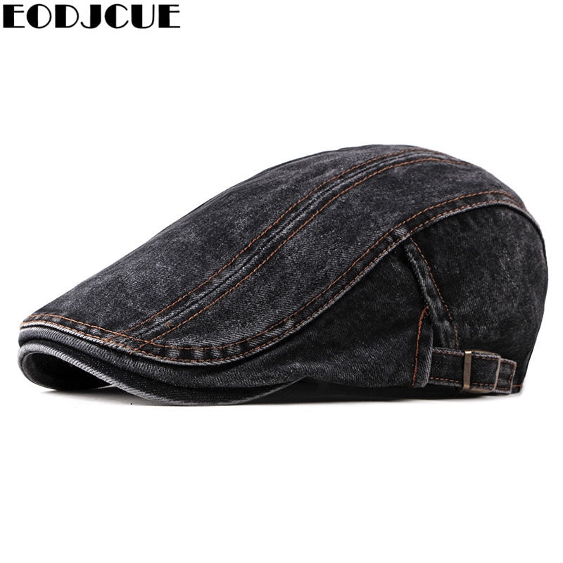 Chapeau de Newsboy délavé pour les vieux hommes, rétro, casquette plate en lierre, casquette en Patchwork, printemps et été