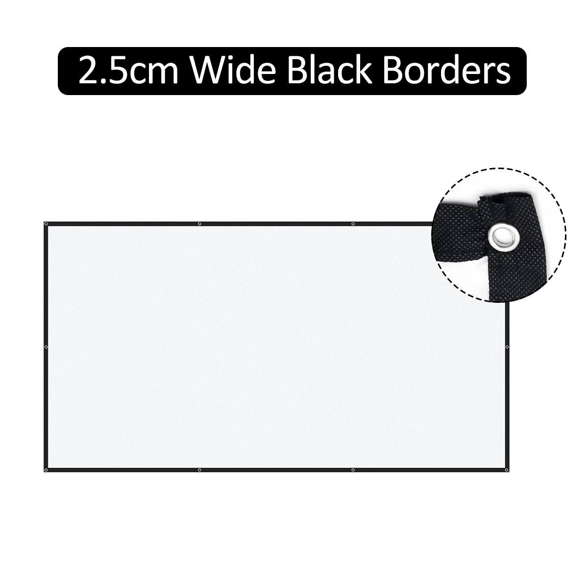 Projector Screen 16:9 84 inch Portable Foldable Projector 3D HD Wall Mounted Projection Screen for Home Theater Indoor Outdoor