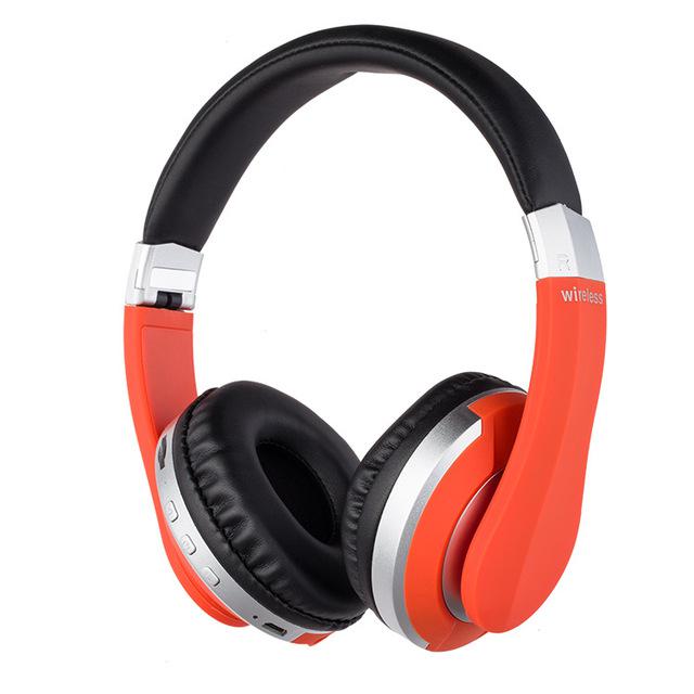 Mh7 Hoofdtelefoon Draadloze Bluetooth Headset Opvouwbare Stereo Gaming Koptelefoon Met Microfoon Ondersteuning Tf-kaart Voor Ipad Mobiele Telefoon: Rood