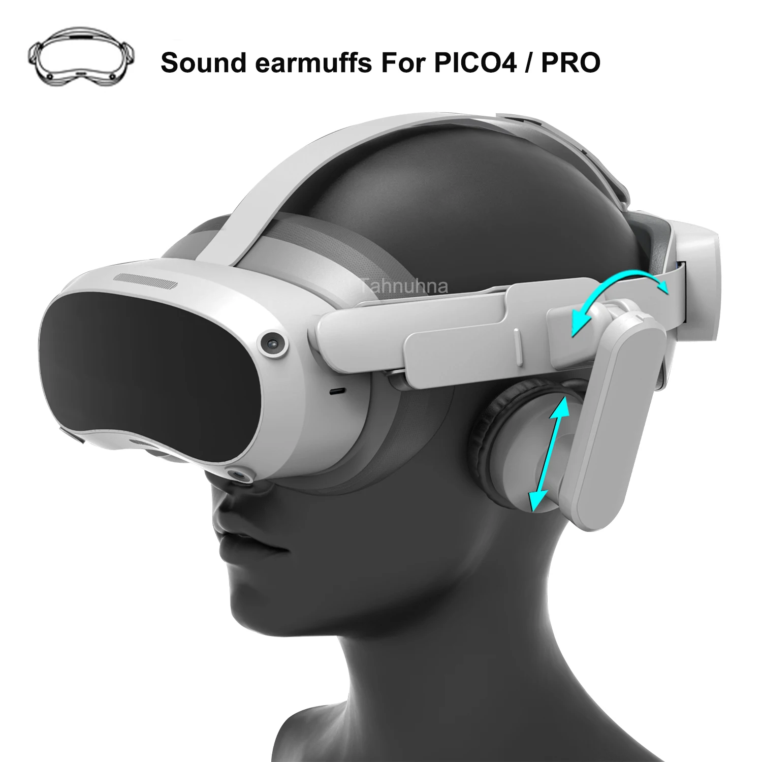 Nuevas orejeras para PICO 4 PRO VR, auriculares con sonido mejorado, orejeras cómodas ajustables para PICO4, correa para la cabeza, accesorios para auriculares