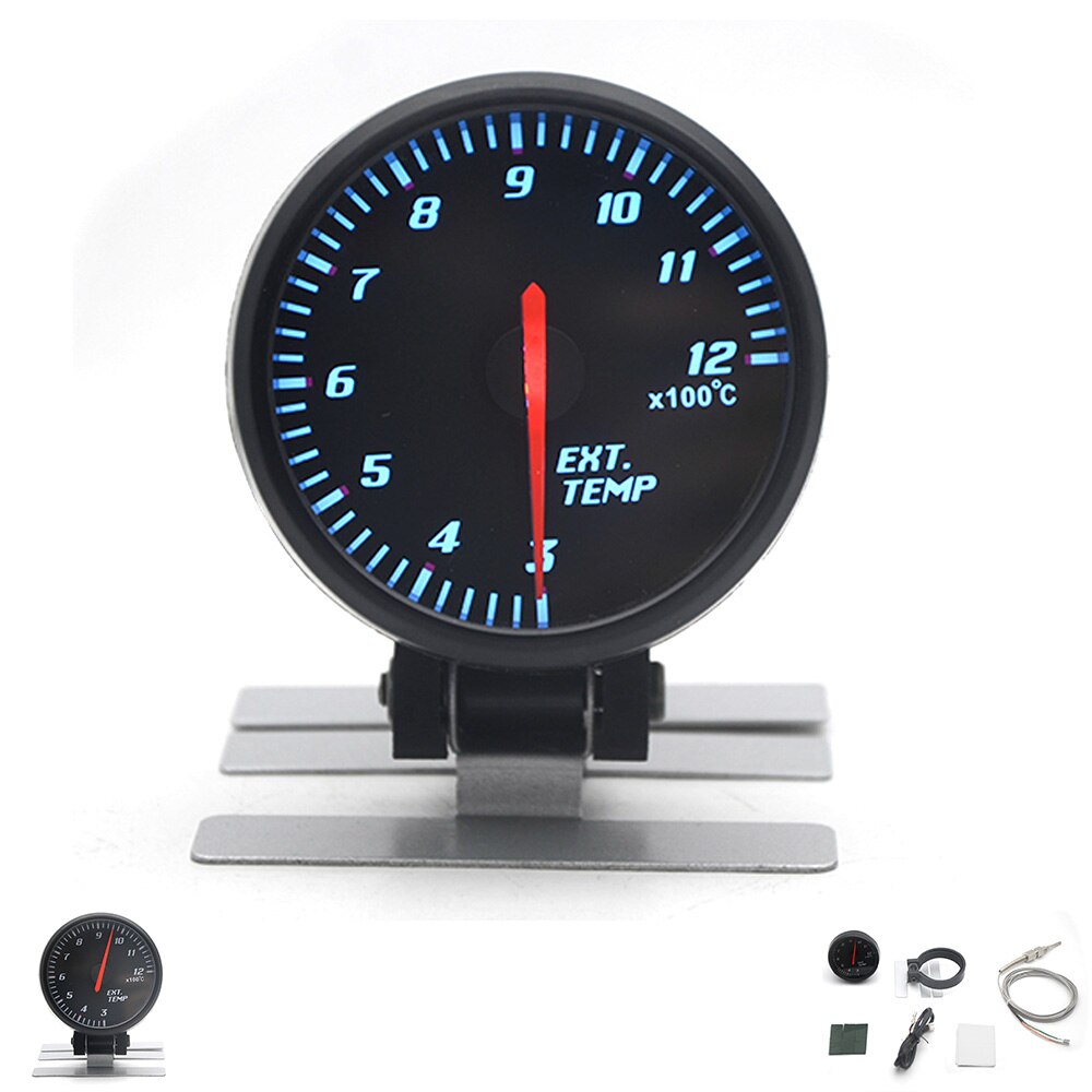 2.5 "60mm boost vakuum wasser temp öl temp ölpresse spannung tachometer luft kraftstoff verhältnis EGT gauge schwarz farbe blau Led: Exhaust Gas Temp
