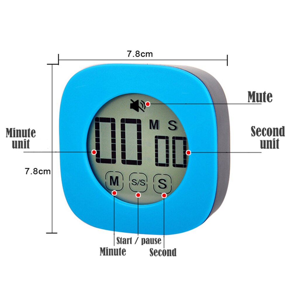 Scherm Multifunctionele Elektronische Timer Kookwekker Elektronische Digitale Timer Touch Screen Digitale Kookwekker Met Luid Alarm