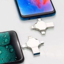 Bru-Clé Usb 3.0 Otg De Type C 4 En 1, ondersteuning À Mémoire De 16Gb 32Gb 64Gb 128Gb 256Gb, lecteur Flash Giet Iphone Ipad Android