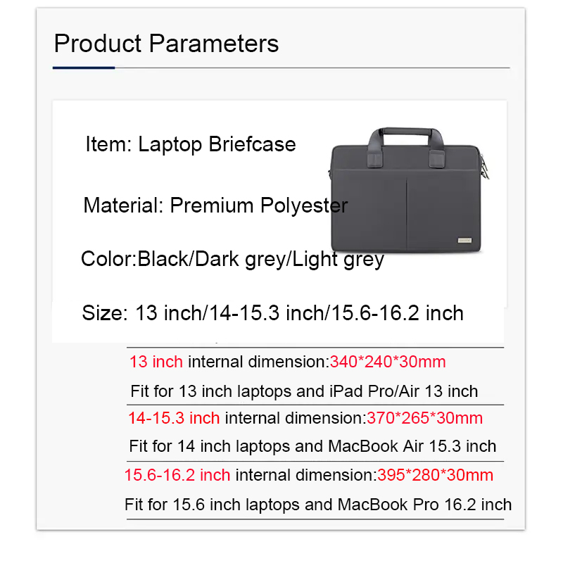 Dubbellaagse laptoptas voor ipad air 13 13 laptoptas met grote capaciteit, 15.6 voor macbook pro 14 16