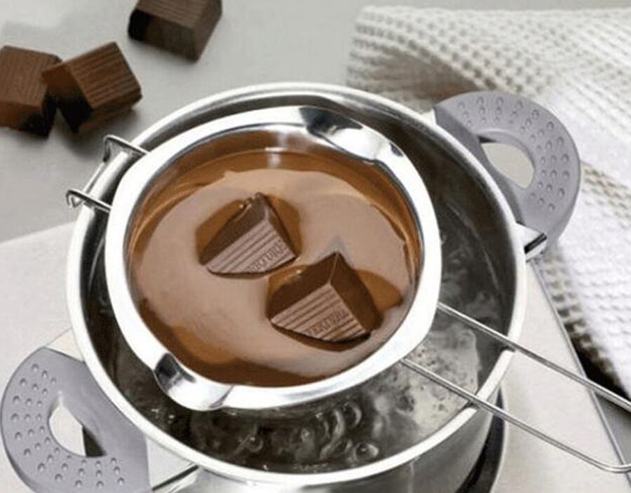Stainless Steel Chocolate Melt Bowl Fondant Gum Paste Tool Butter Heating Kettle For Baking Kitchen Accessories
