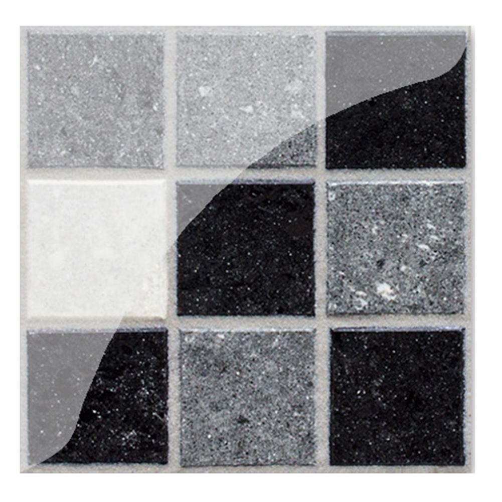 19pcs PVC Mosaic Tile Wall Sticker Waterproof Adhesive Tiles Decal for Bathroom Kitchen Decoration Art Wall Decals: YCZ008