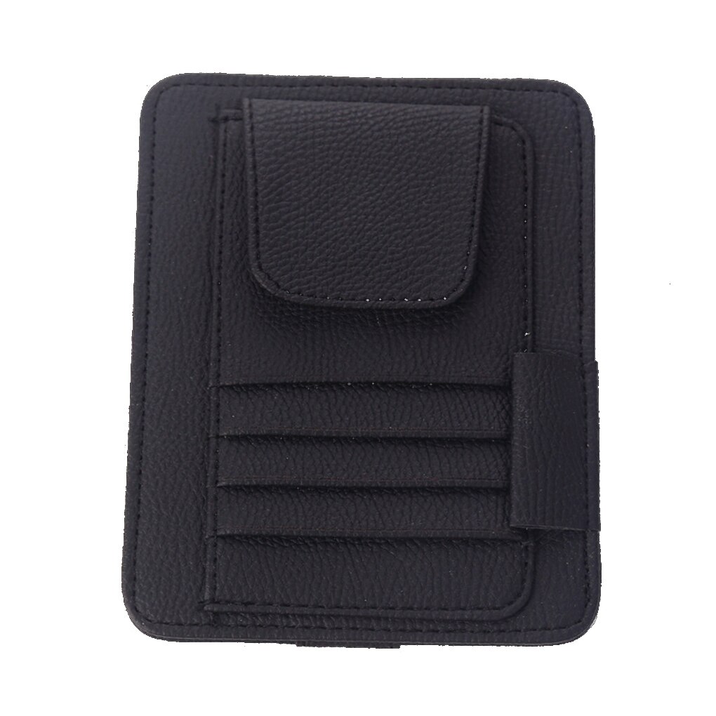 Auto zonneklep organizer pu leer multifunctionele opbergruimte brillenclip documenten map kaart cd etui houder: Nr . .1