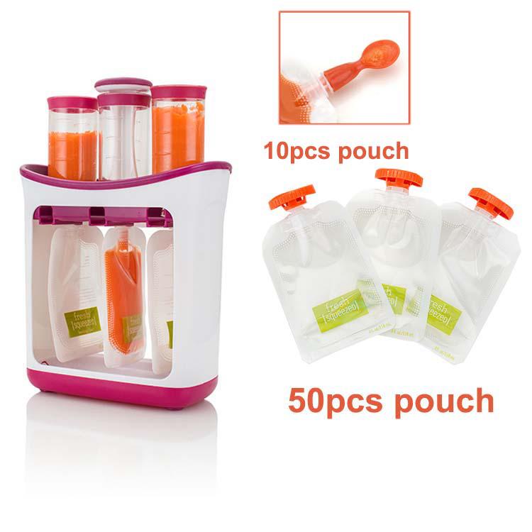 Babymad maker økologisk mad kværn til nyfødte frisk frugt juice beholdere opbevaring baby silikone børn isoleringsposer: Mak 50 p 2