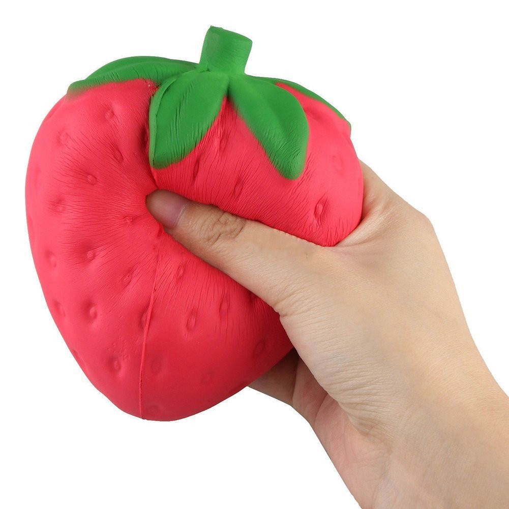 Squishy Strawberry cheap Slow Rising Squeeze Phone Strap Charm Pendant Squishes Simulation soft Scented Kid Toy Collections