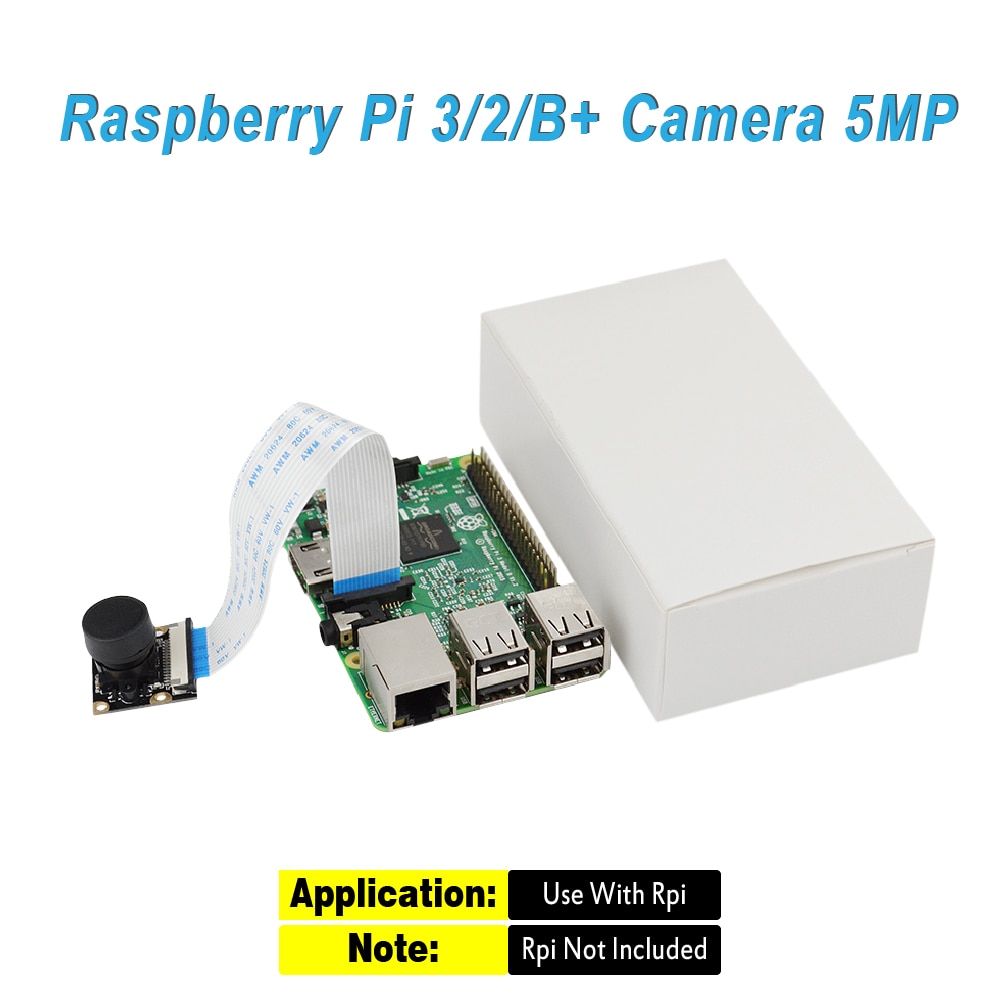 KEYES Camera, Fish-eye Wide-angle Camera for Raspberry Pi 3/2 / B + Camera 5MP /1080p