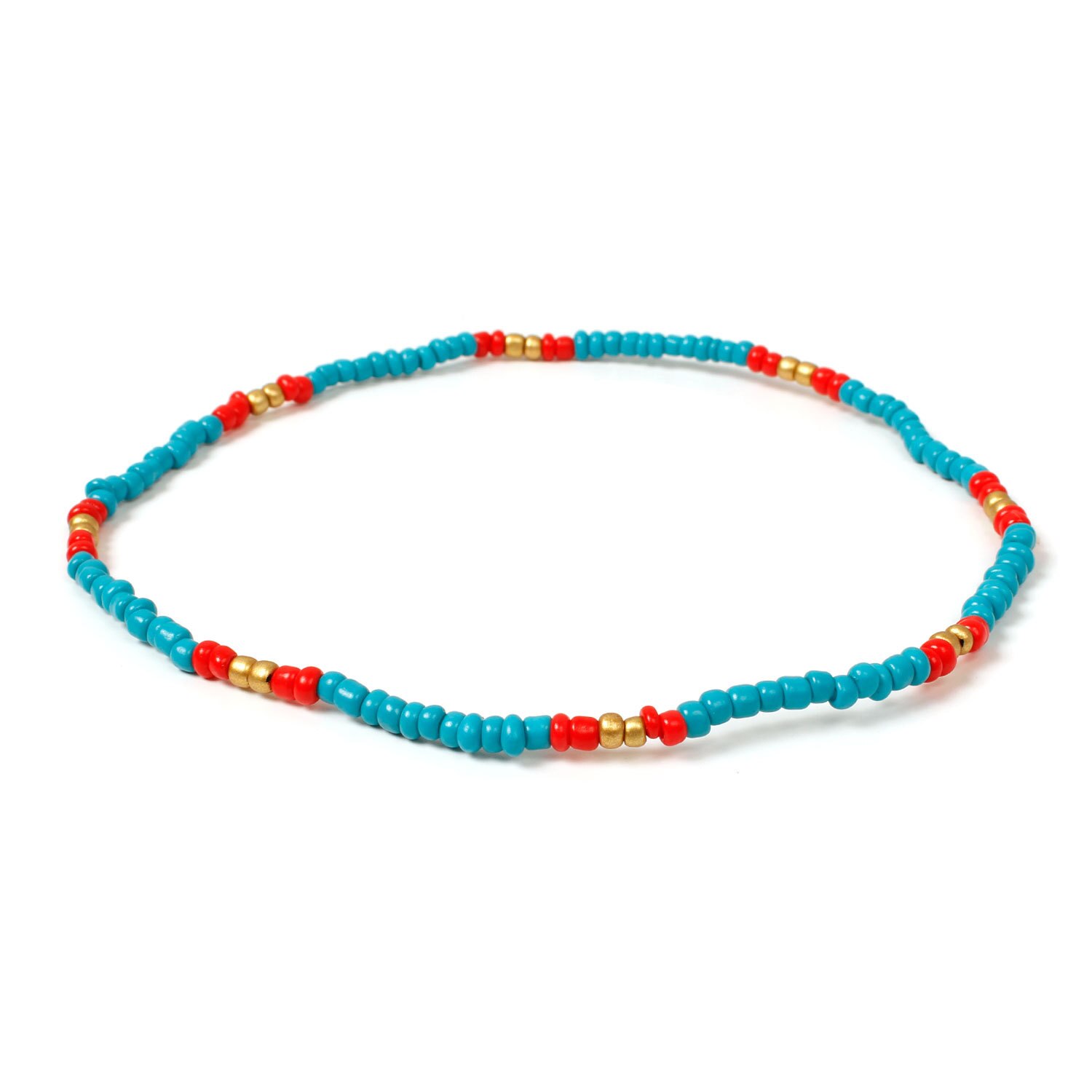 Zuowen Handgemachte Perlen Elastische Choker Halskette Bohemian Bunte Perlen Kette Halsketten für Frauen Sommer Schmuck: 1