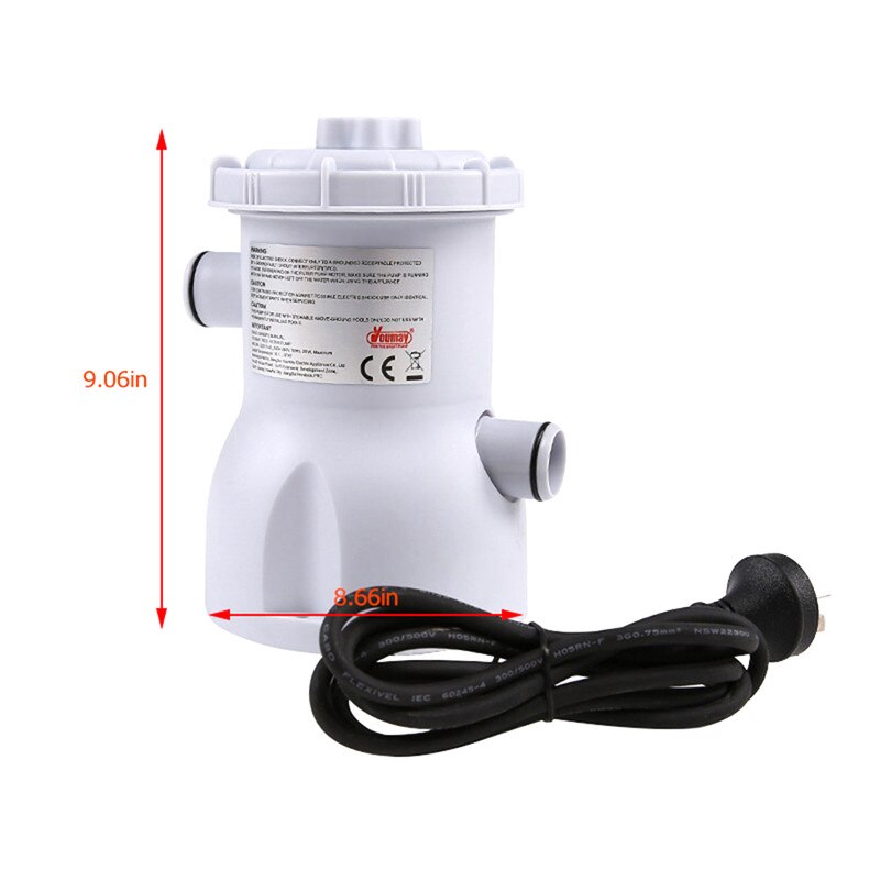 Electric Swimming Pool Filter Pump Clean Above Ground Pools Pool Pump Paddling Pool Pump Water Cleaning Tools 220V-240V UK Plug