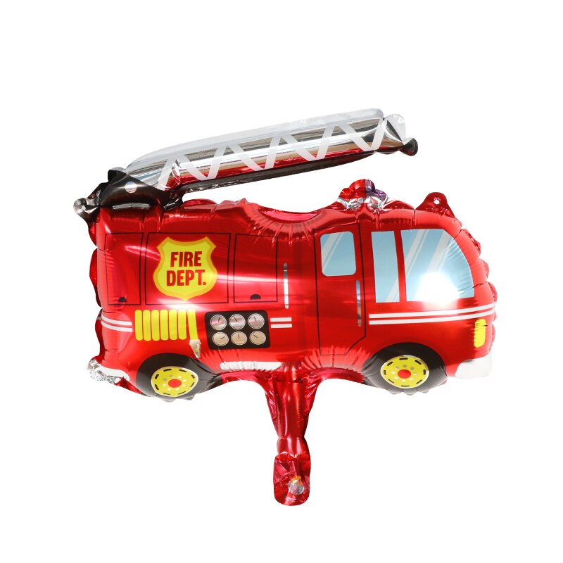 10 pçs mini carro dos desenhos animados balões caminhão de bombeiros trem ambulância globos presentes das crianças festa de aniversário decorações do chuveiro do bebê decoração