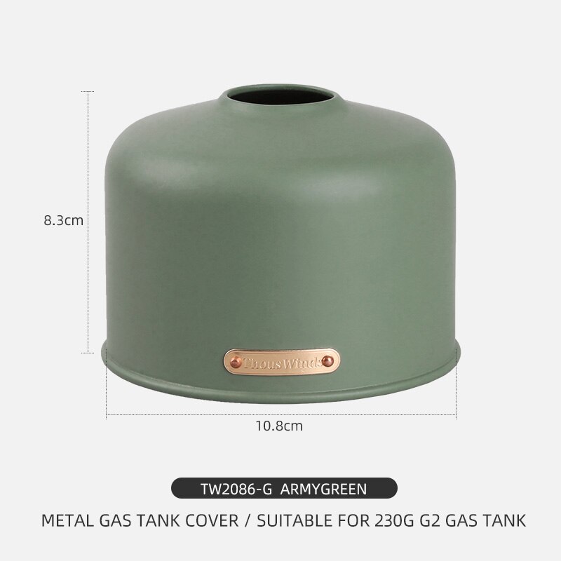 Thous Winds 450/230g Gas Canister Metal Cover Protector Outdoor Camping Gas Fuel Cylinder Storage Bag Canister Cover Protector: TW2086-G