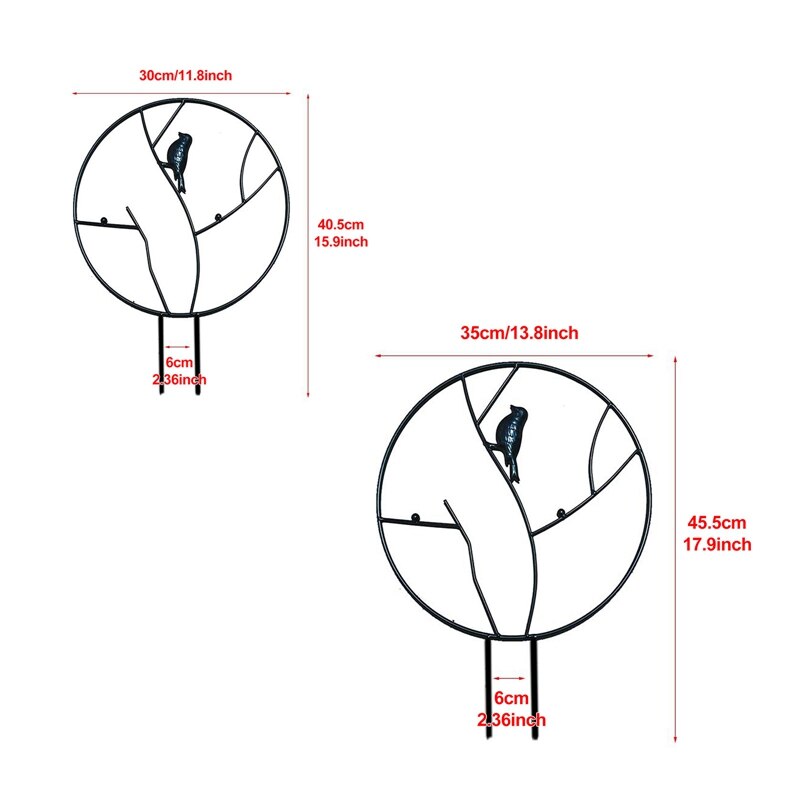 Treillis de jardin rond pour plantes grimpantes, Support en fer pour plantes en pot, vignes, légumes, cadre de Support décoratif de jardin