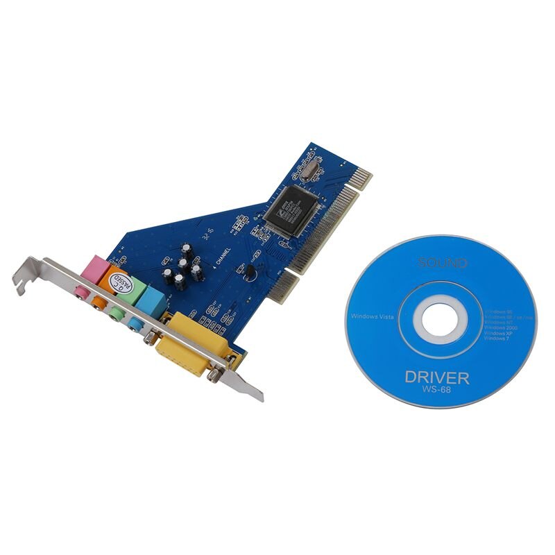 4 canales c-media 8738 Chip 3D o estéreo interno PCI tarjeta de sonido Win7 64 bits