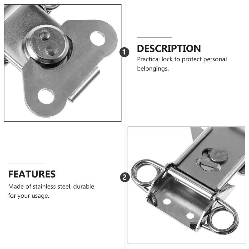 2pcs Toolbox Lock Sturdy Premium Box Lock Case Chest for Home Office