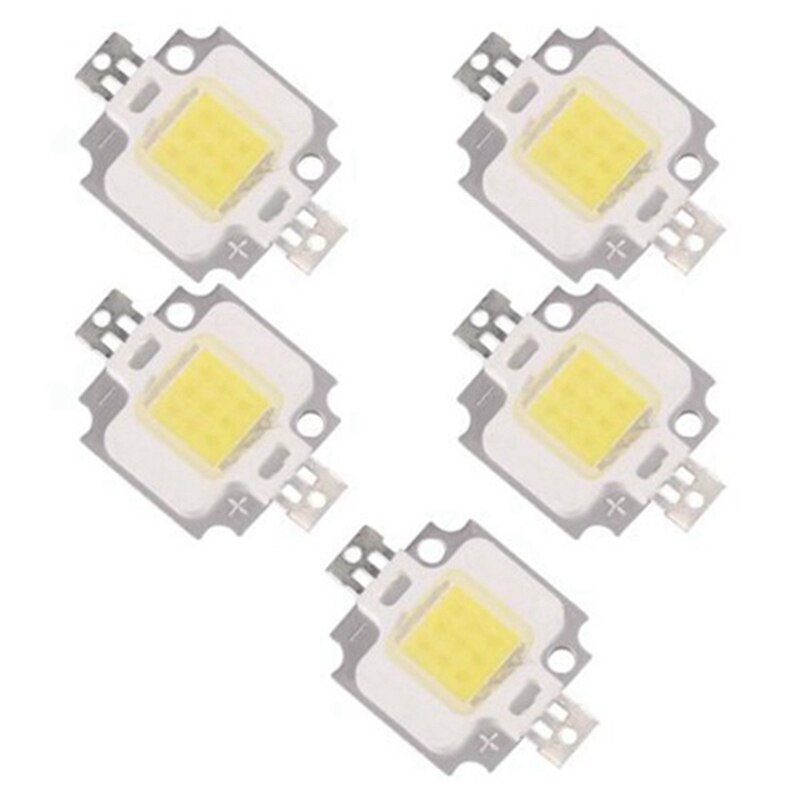 Ampoule LED à puce, lumière blanche chaude, 50W, avec 5 modules LED, blanc naturel, 10W, 20000K, 9-12V, 900LM