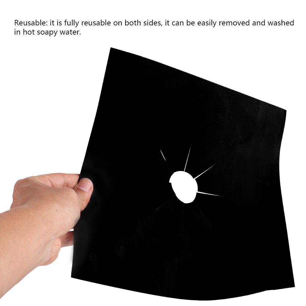 ABEDOE 4pcs/set Reusable Non-stick Foil Gas Range Stovetop Burner Protector Liner Cover For Cleaning Kitchen Tools