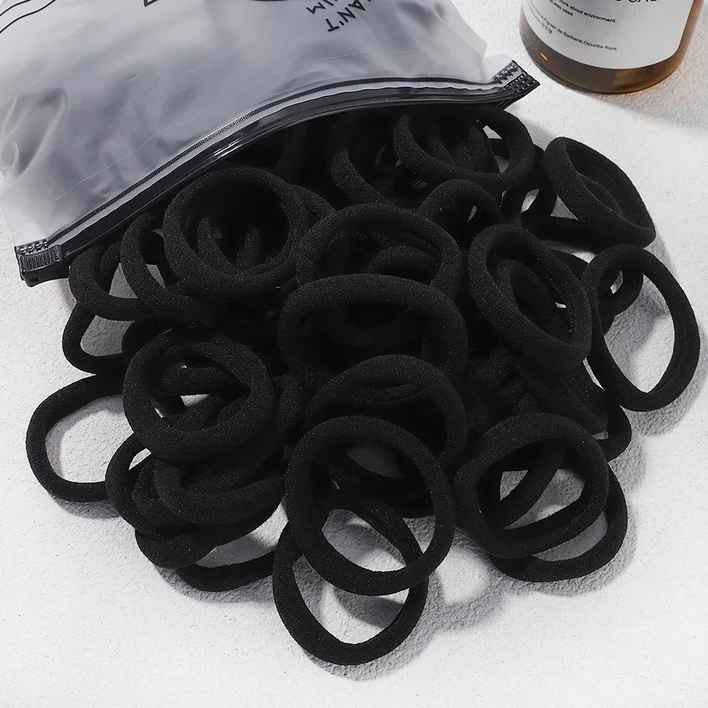 Gomas elásticas para el pelo para niña y mujer, cintas elásticas sencillas para el pelo, coletero, accesorios para el cabello, 12 piezas: Gris