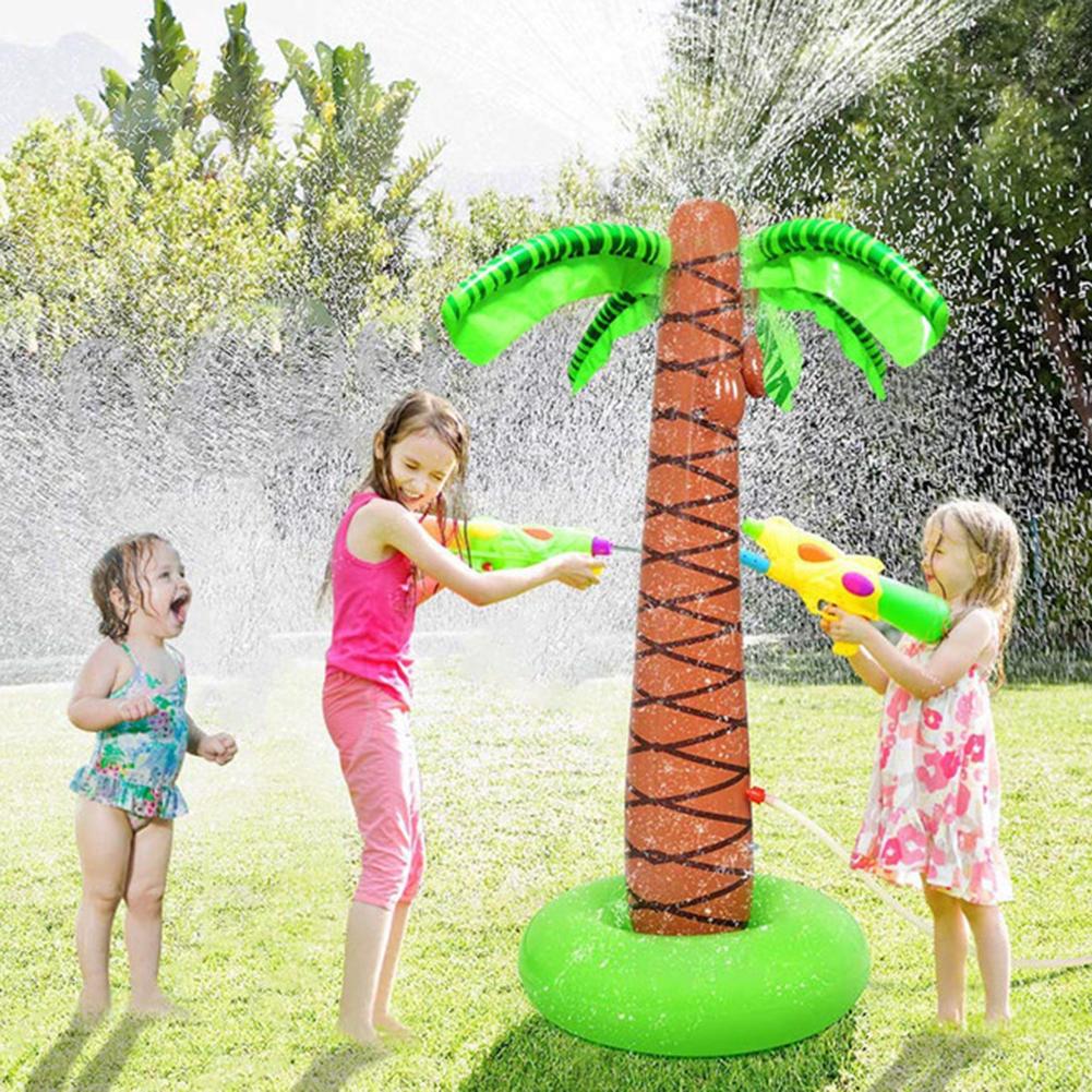 155 Cm Opblaasbare Speelgoed Voor Kinderen Tropische Palm Opblaasbare Speelgoed Voor Kinderen Sprinkler Spray Water Outdoor Spelen Speelgoed