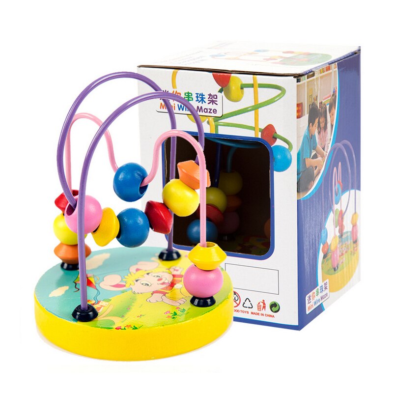 N121 Beaded bead game mini small bead animal puzzle toys hand-eye coordination exercise Style randomly sent