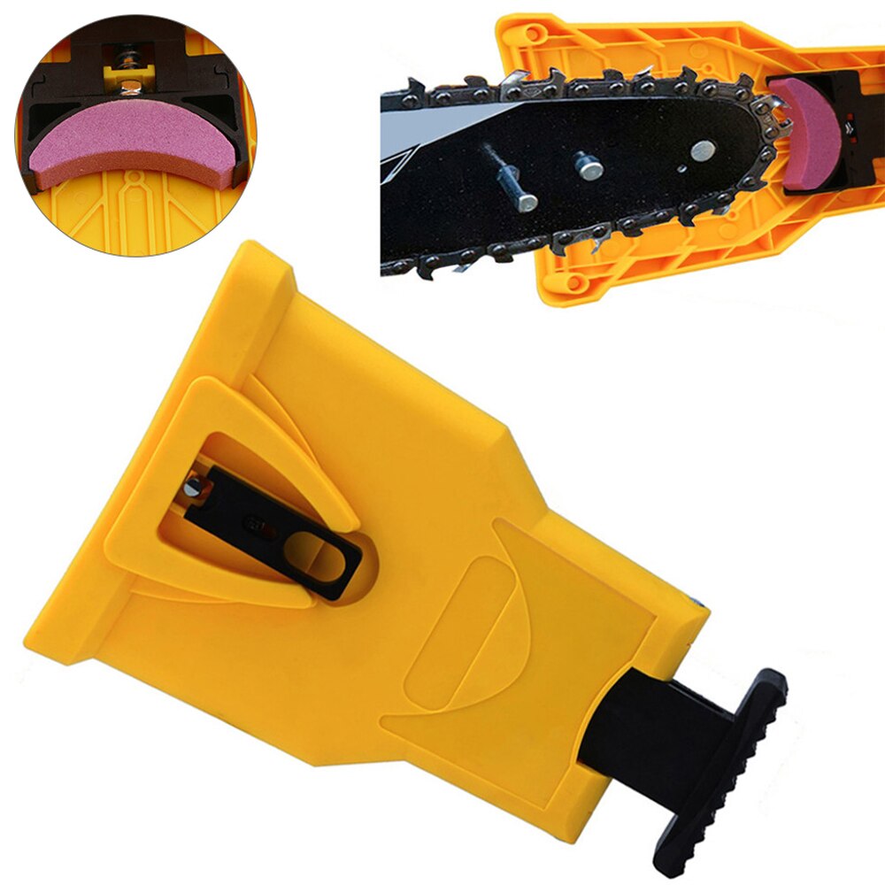 Träbearbetning motorsåg tänder slipare slipkedja med 5 st extra bryne sten slipmaskin slipverktyg