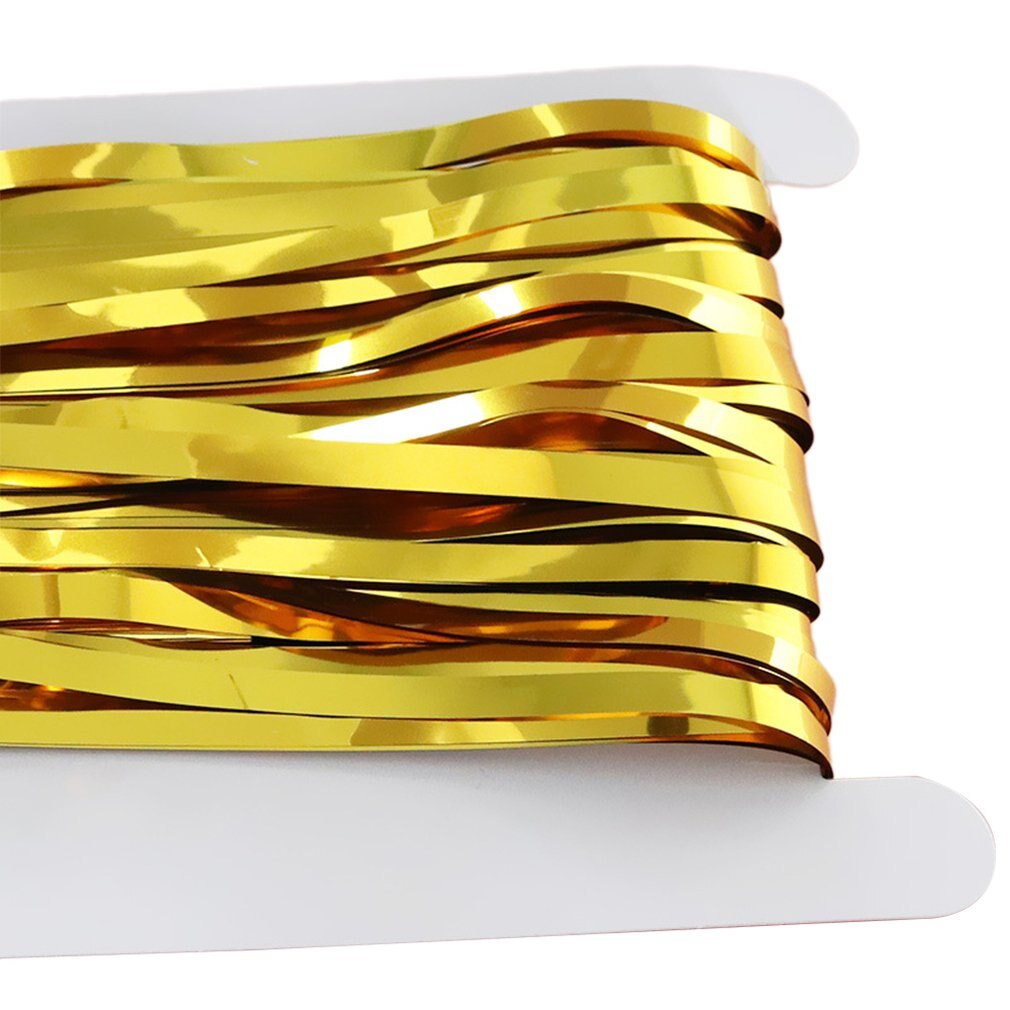 Party Backdrop Curtain Metallic Foil Fringe Shimmer Backdrop Birthday Wedding Party Wall Decoration Photo: Lake Blue