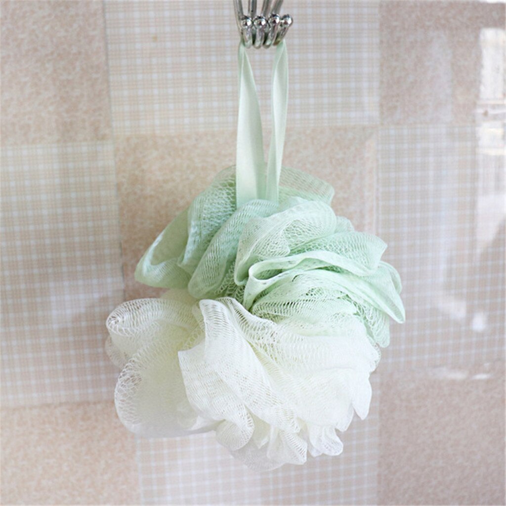 60G Snoep Kleuren Grote Bloem Bad Bal Badhanddoek Scrubber Body Reiniging Mesh Bal Douche Spons Voor Lichaam Voor badkamer Accessoire