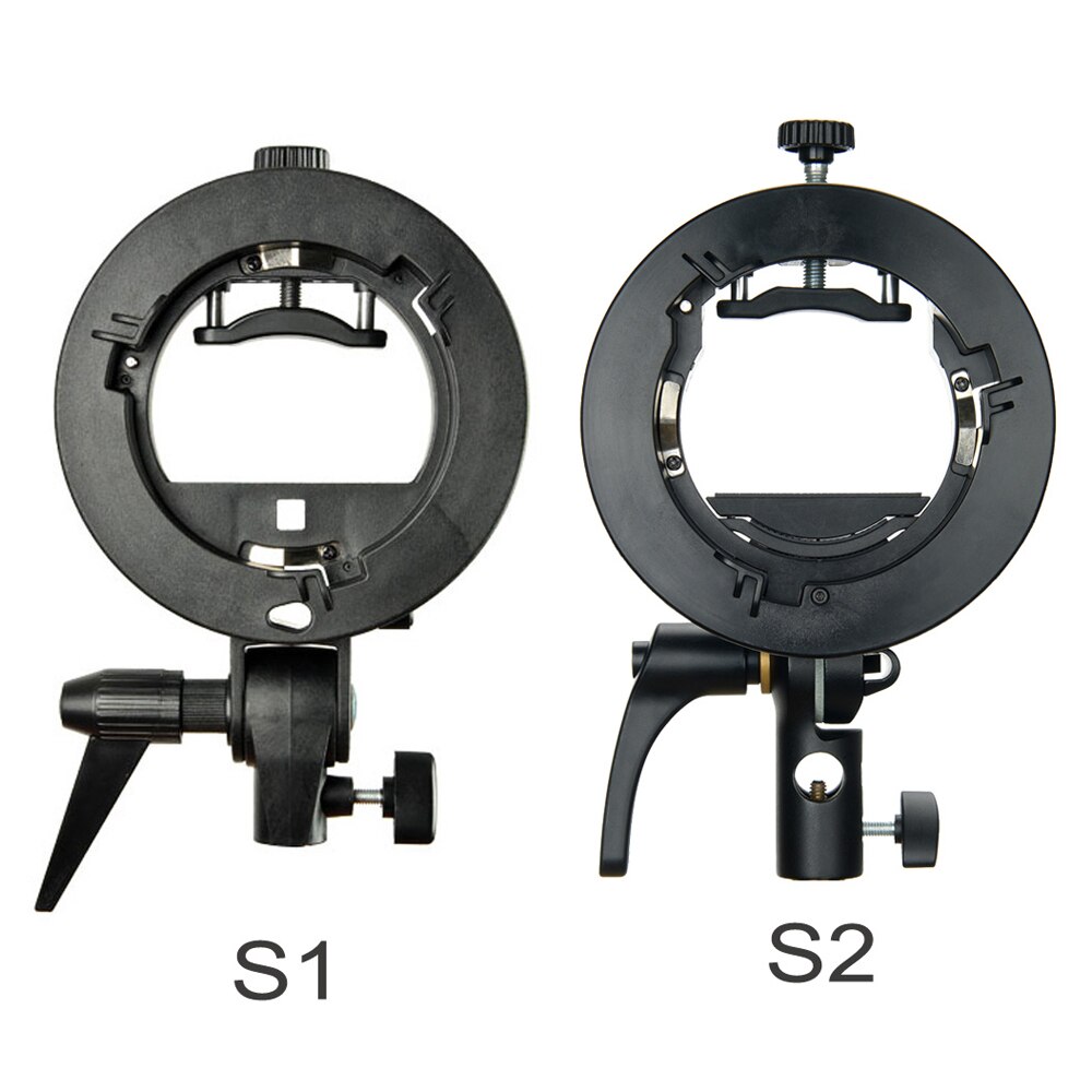 Godox S2 Speedlite Bracket S1 Updated S-Type Bowens Flash Holder Mount for Godox V1 V860II AD200 AD400PRO TT600 Snoot Softbox