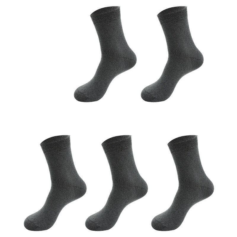 5 paar Herren Geschäft Herbst Sommer Socken Klassische Patchwork Gittergewebe Atmungsaktive Baumwolle Männer Kurze Socke Männlichen Socken EU 39-45 Meias: 5Stck  hell grau
