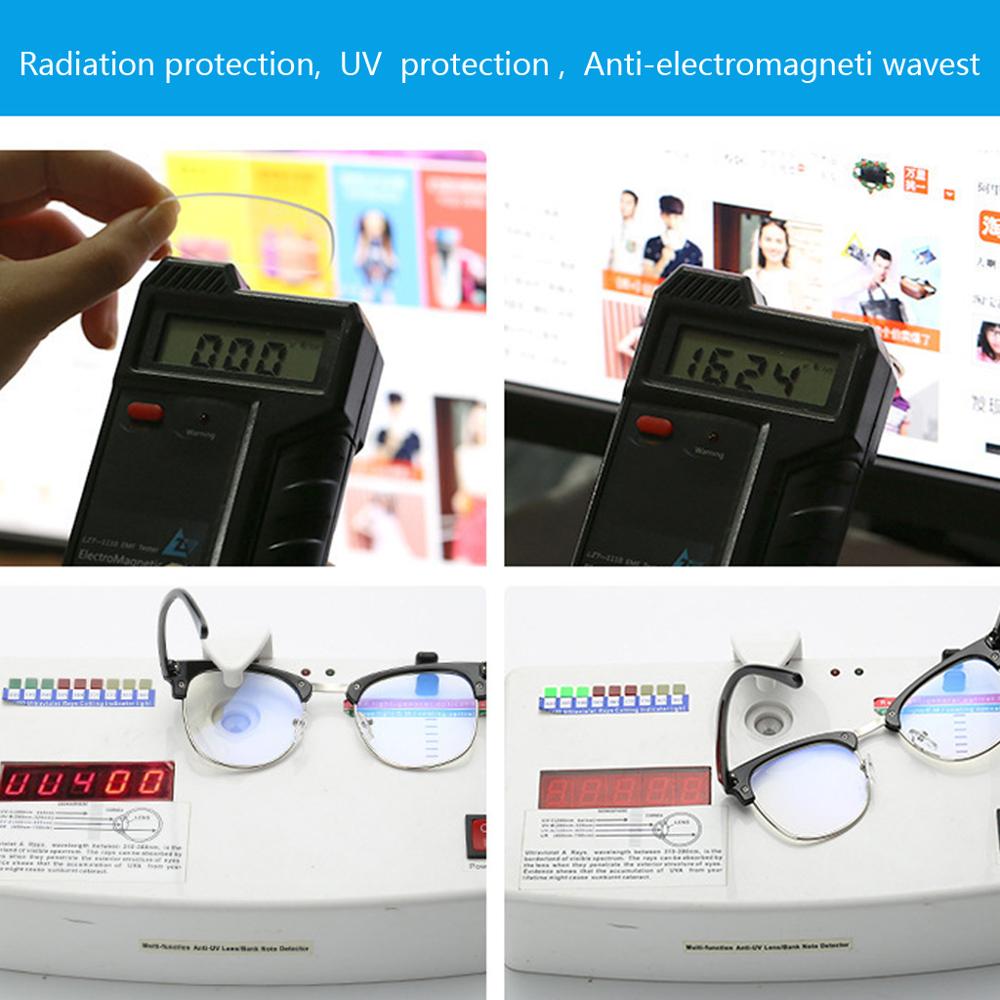 Classic Vintage Anti-Glare Anti-UV Gaming Reading Computer Digital Screen Eye Protection Glasses Clear Lens Durable