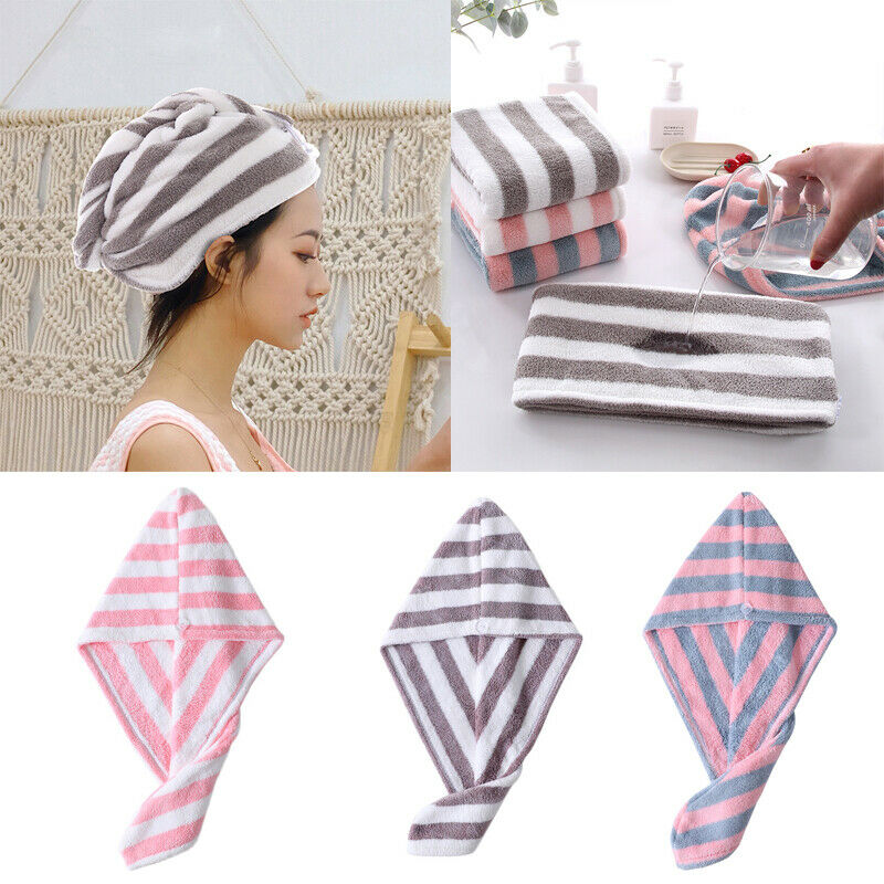 Microfiber Badhanddoek Haar Droog Sneldrogend Lady Badhanddoek Zachte Douche Cap Hoed Voor Dame Man Tulband Head Wrap haar Handdoeken