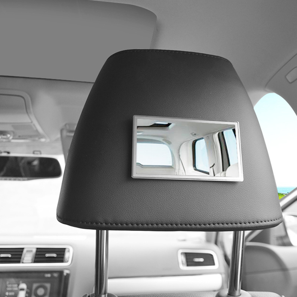 Espejo cosmético de coche de acero inoxidable, espejo de maquillaje portátil con sombreado solar, práctico Interior de coche