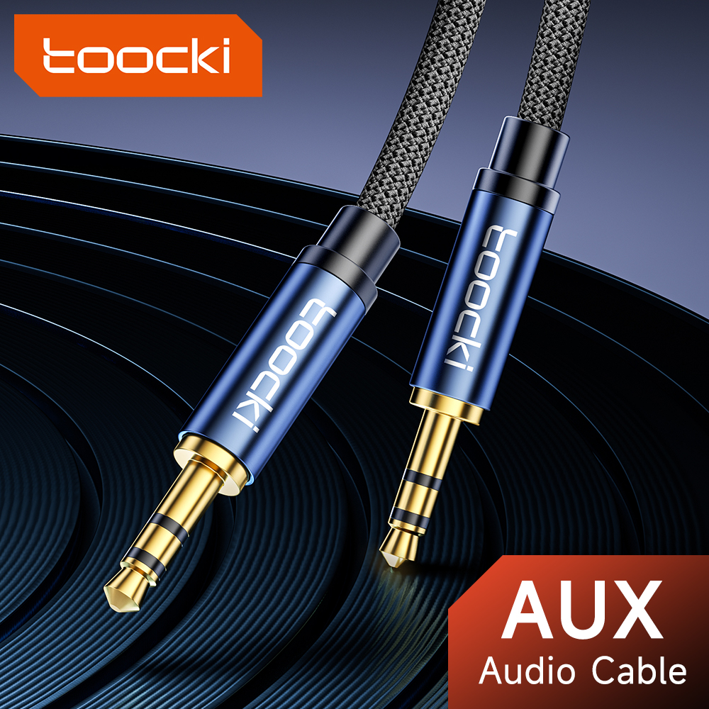 Toocki Aux Kabel Luidsprekerkabel 3.5mm Jack Audio Kabel Voor Computer Hoofdtelefoon Adapter Xiaomi Laptop HIFI Geluid Quility Kabel