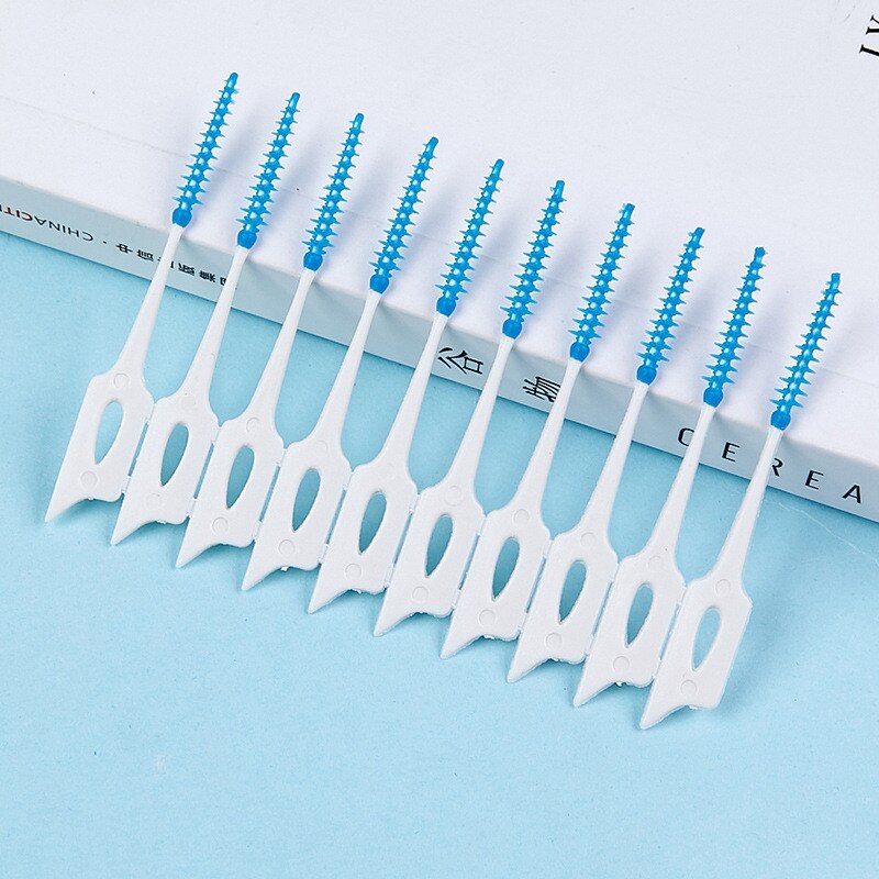 20 stk tanntråd interdental børste tenner pinne tanntråd tannpirker myk silikon tanntråd plukk munnhygiene tannrengjøringe