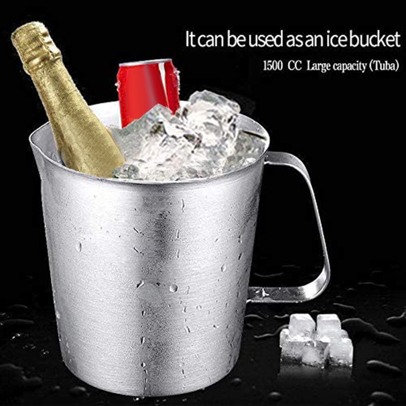 Stainless Steel Measuring Cups 3 Pack Measuring Pitcher with Handle Measuring Cup with Markings for Latte Art Container